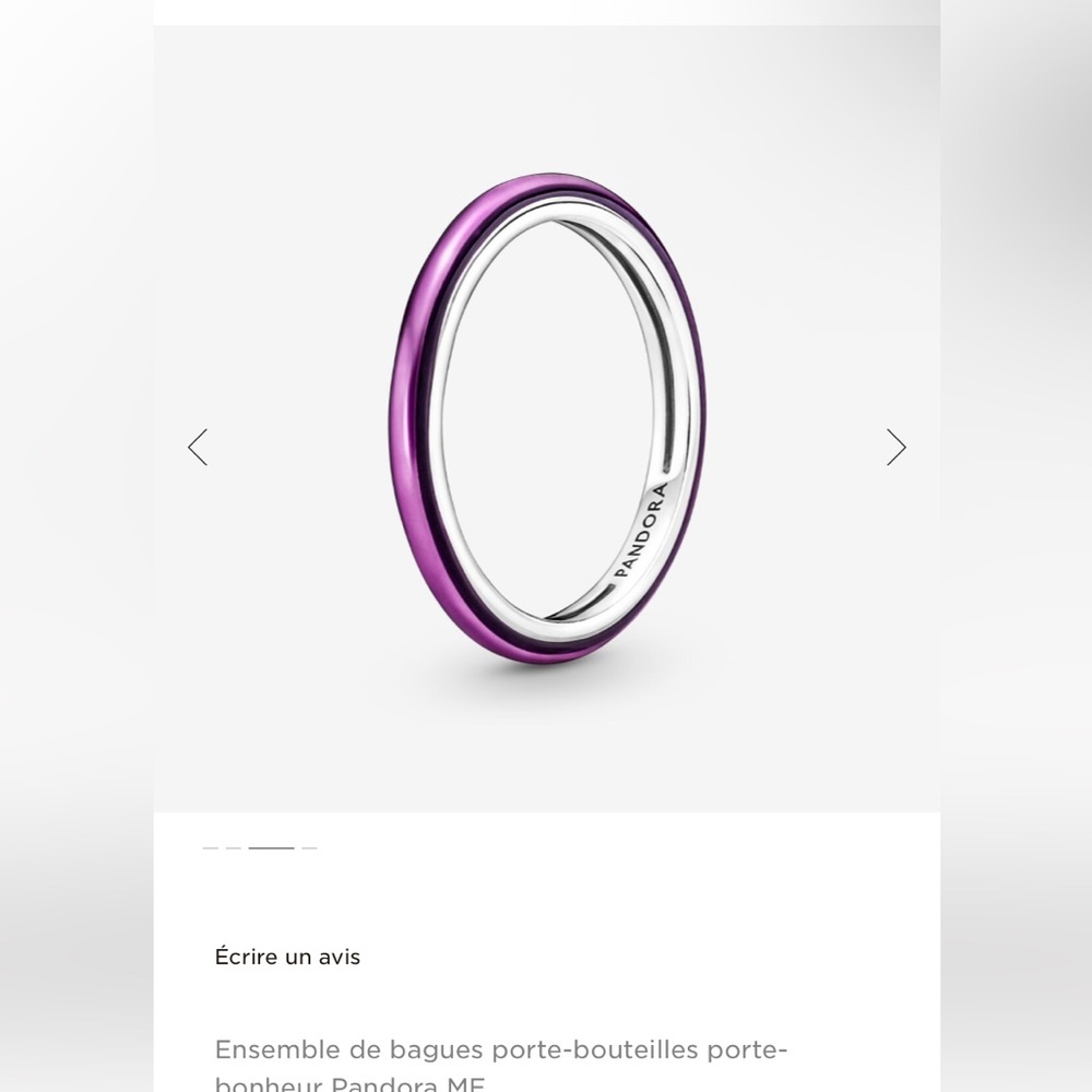 Pandora Mauve Stackable Rings - Picture 4 of 7